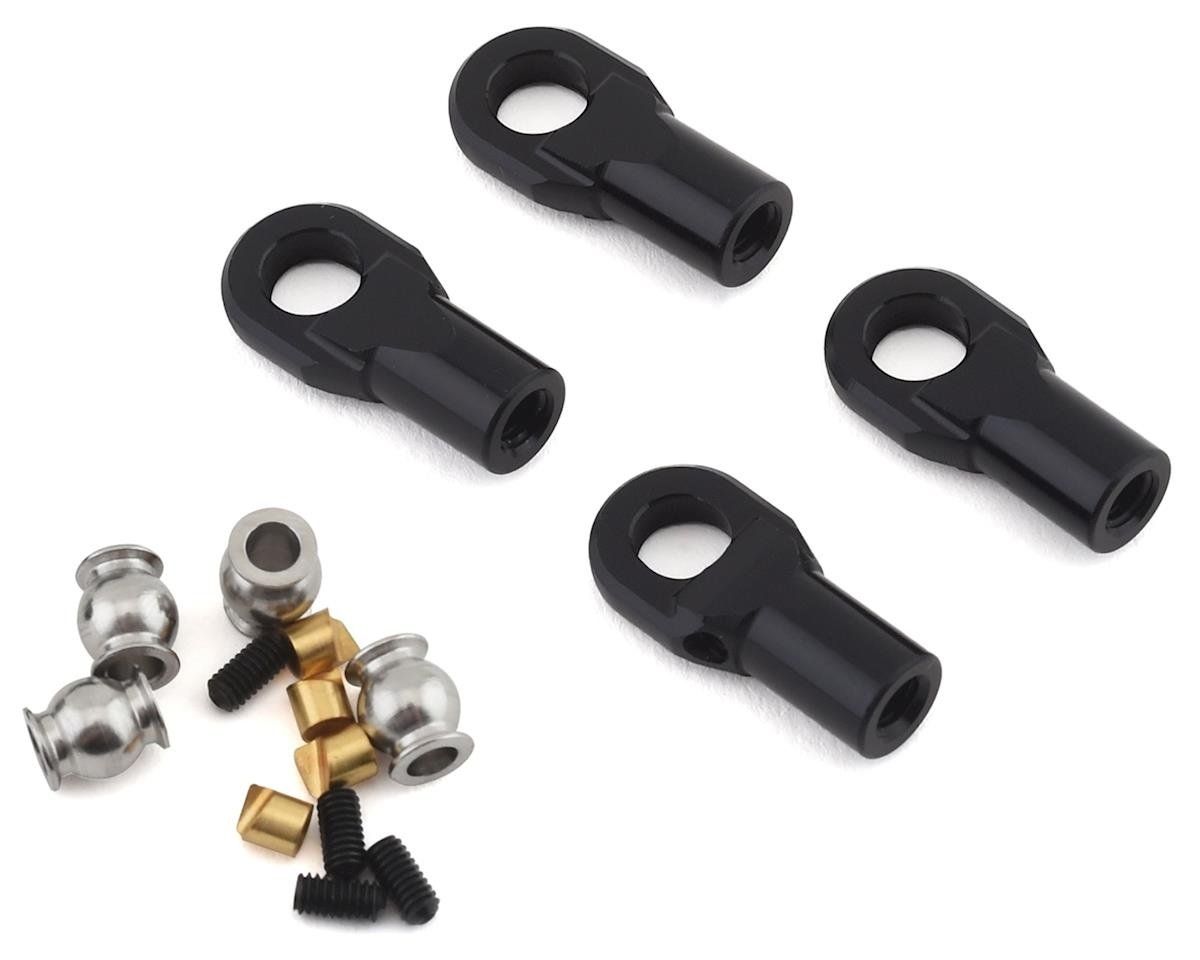 #VPS08500 Vanquish Products M4 Machined Straight Rod Ends (Black) (4)