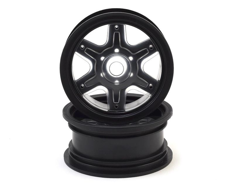 #3379B JConcepts 12mm Hex Dragon 2.6" Mega Truck Wheel w/Offset Adapters (Black) (2)