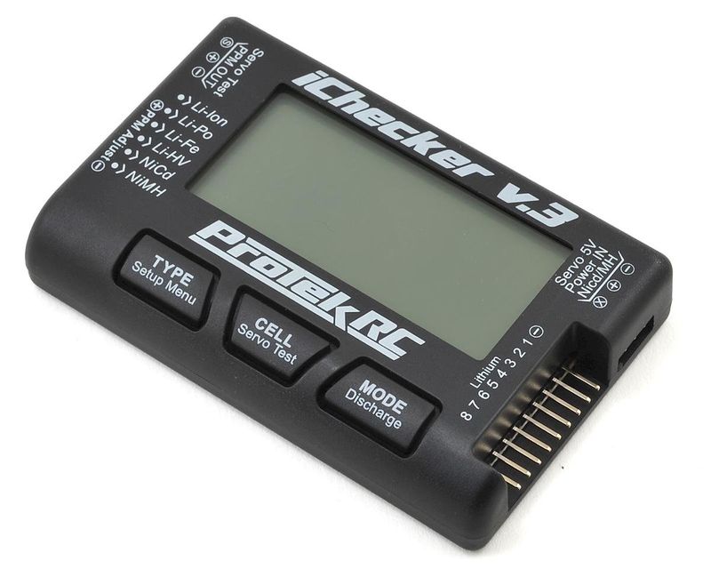 #PTK-211 ProTek RC "iChecker 3.0" LCD LiPo Battery Cell Checker (2-8S) w/Balance Discharging