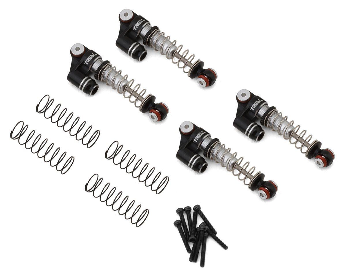 #X002MD0KDV Treal Hobby Axial SCX24 Aluminum Threaded Shocks (Black) (4)