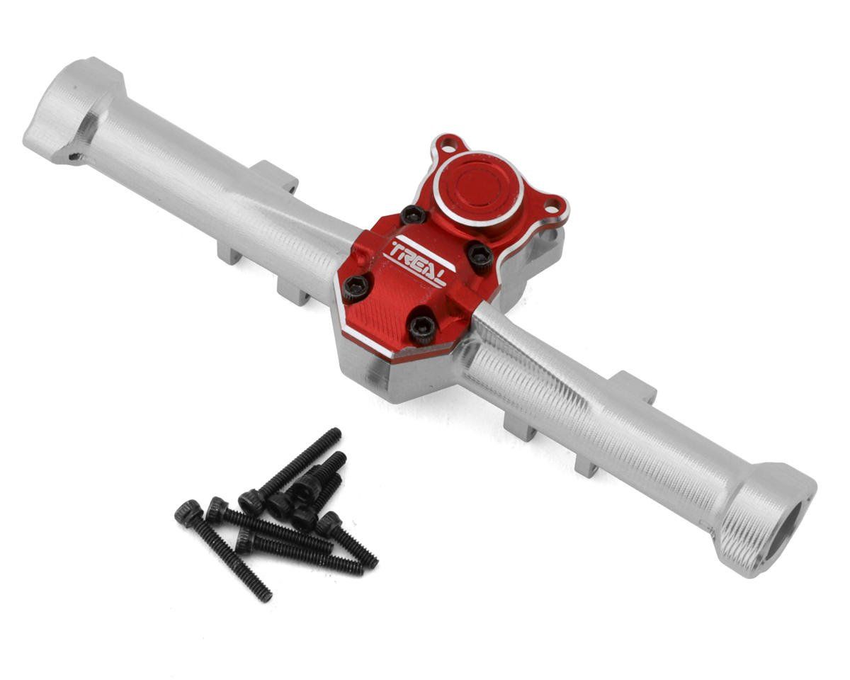 #X002KLYY0F Treal Hobby Axial SCX24 Aluminum Rear Axle (Silver/Red)