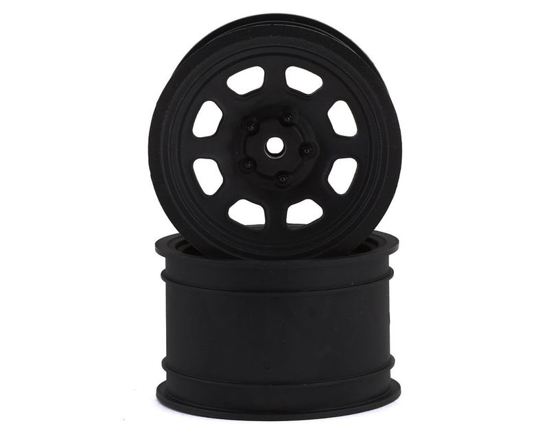 #71097 Team Associated SR10 Rear Wheels (Black) (2)