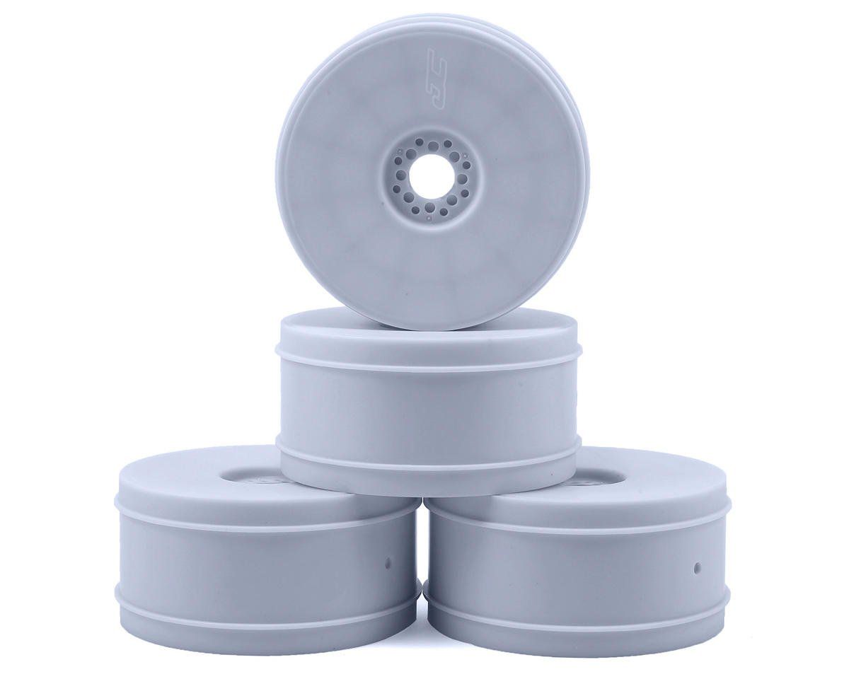 #3357W JConcepts 83mm Bullet 1/8th Buggy Wheel (4) (White)