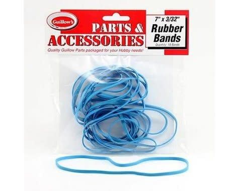 Guillow 7x3/32" Rubber Bands (Blue) (10) #119