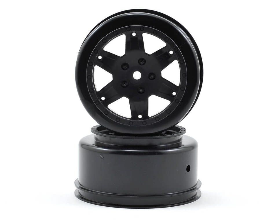 Team Losi Racing 12mm Hex Short Course Wheels (Black) (2) (22SCT/TEN-SCTE) #TLR7011