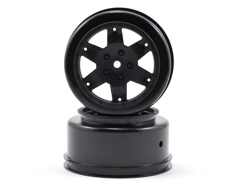 Team Losi Racing 12mm Hex Short Course Wheels (Black) (2) (22SCT/TEN-SCTE) #TLR7011