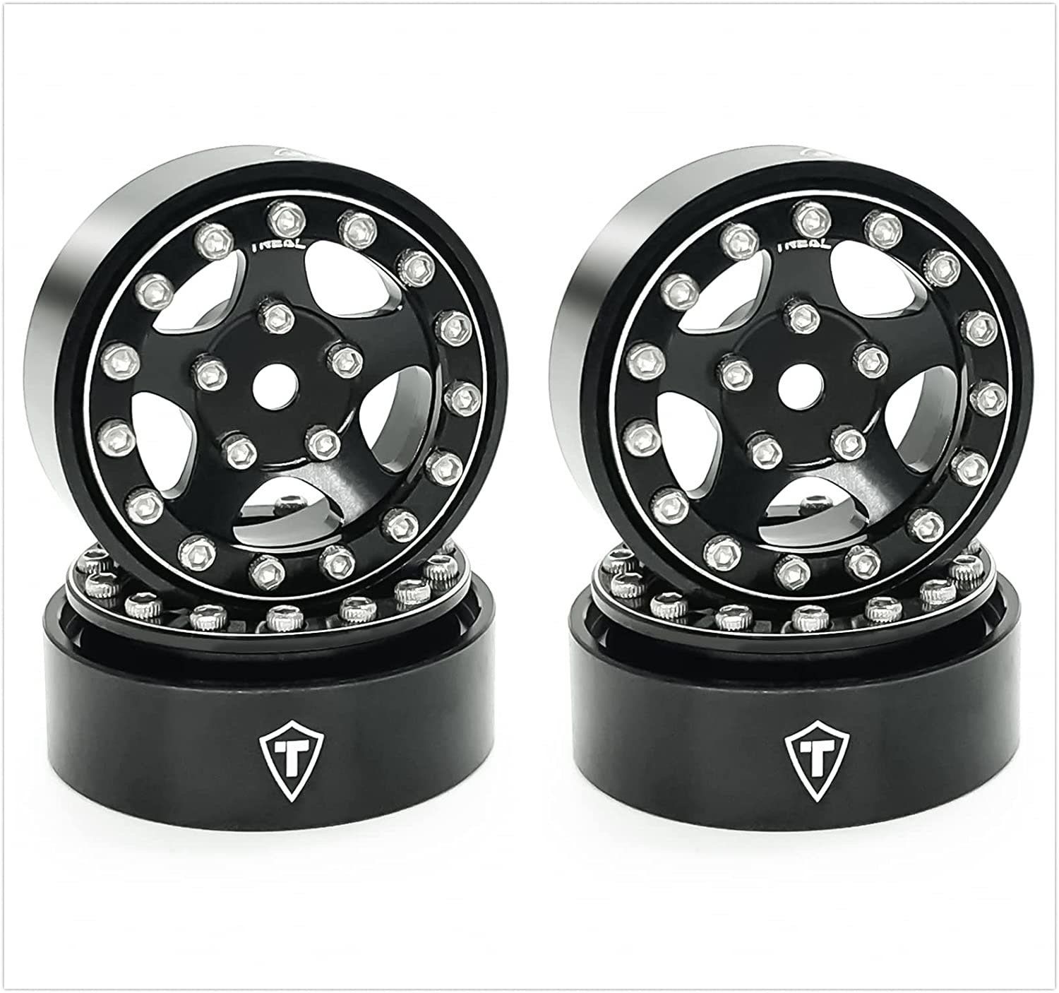 #X002R9NVHR Treal 1.0 Beadlock Wheels(4P-Set) for Axial SCX24 Aluminum CNC Machined 11.6g-B Type