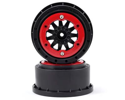 #2746-03 Pro-Line F-11 Bead-Loc Short Course Wheels (Black/Red) (2) w/12mm Hex (Slash Rear)