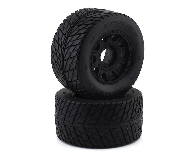 #10167-10  Pro-Line Street Fighter HP 3.8" Belted Tires Pre-Mounted w/Raid Wheels (2) (M2)