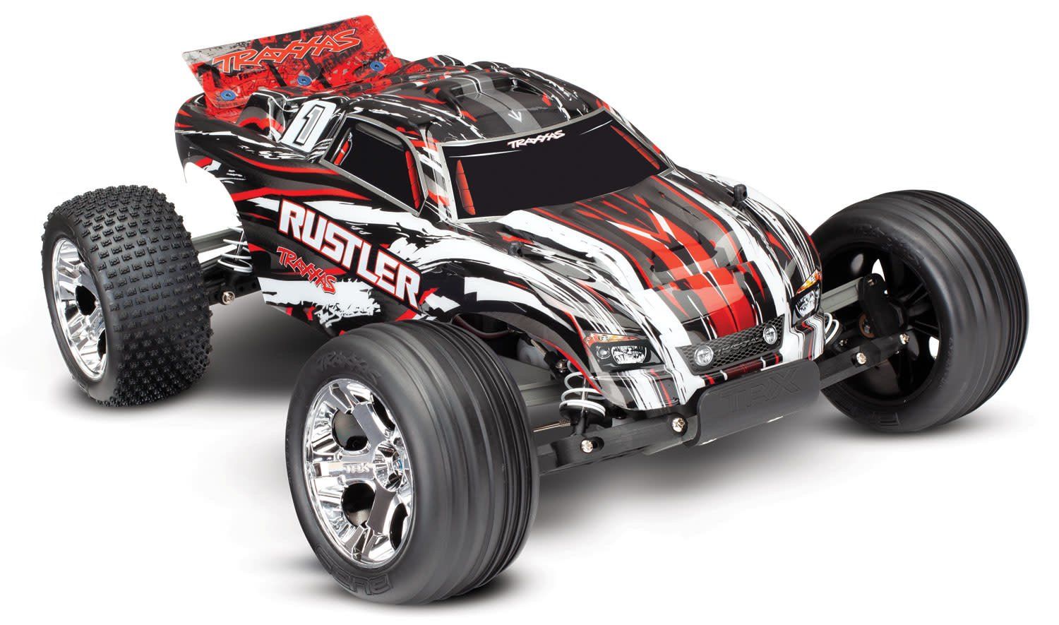 Traxxas Rustler 1/10 RTR 2WD Electric Stadium Truck (Red) w/XL-5 ESC &amp; TQ 2.4GHz Radio #37054-4-RED