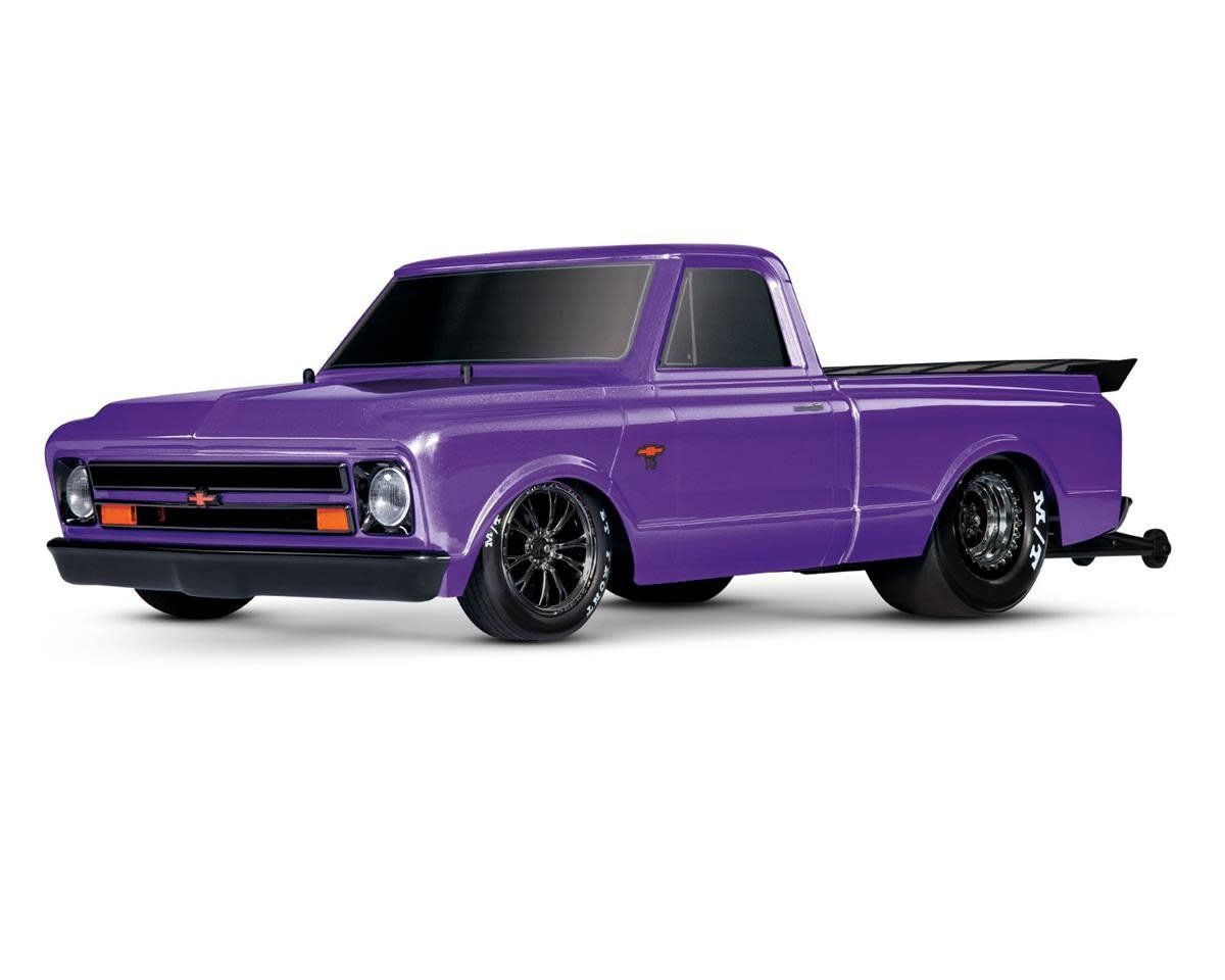 Summer Sale #94076-4-PRPL  Traxxas Drag Slash 1/10 2WD RTR No Prep Truck w/1967 Chevrolet C10 Body (Purple) TQi 2.4GHz Radio &amp; TSM
