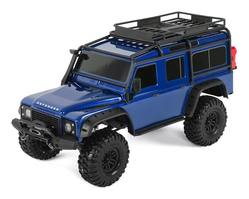 #82056-4-BLUE Traxxas TRX-4 1/10 Scale Trail Rock Crawler w/Land Rover Defender Body (Blue) w/XL-5 ESC &amp; TQi 2.4GHz Radio