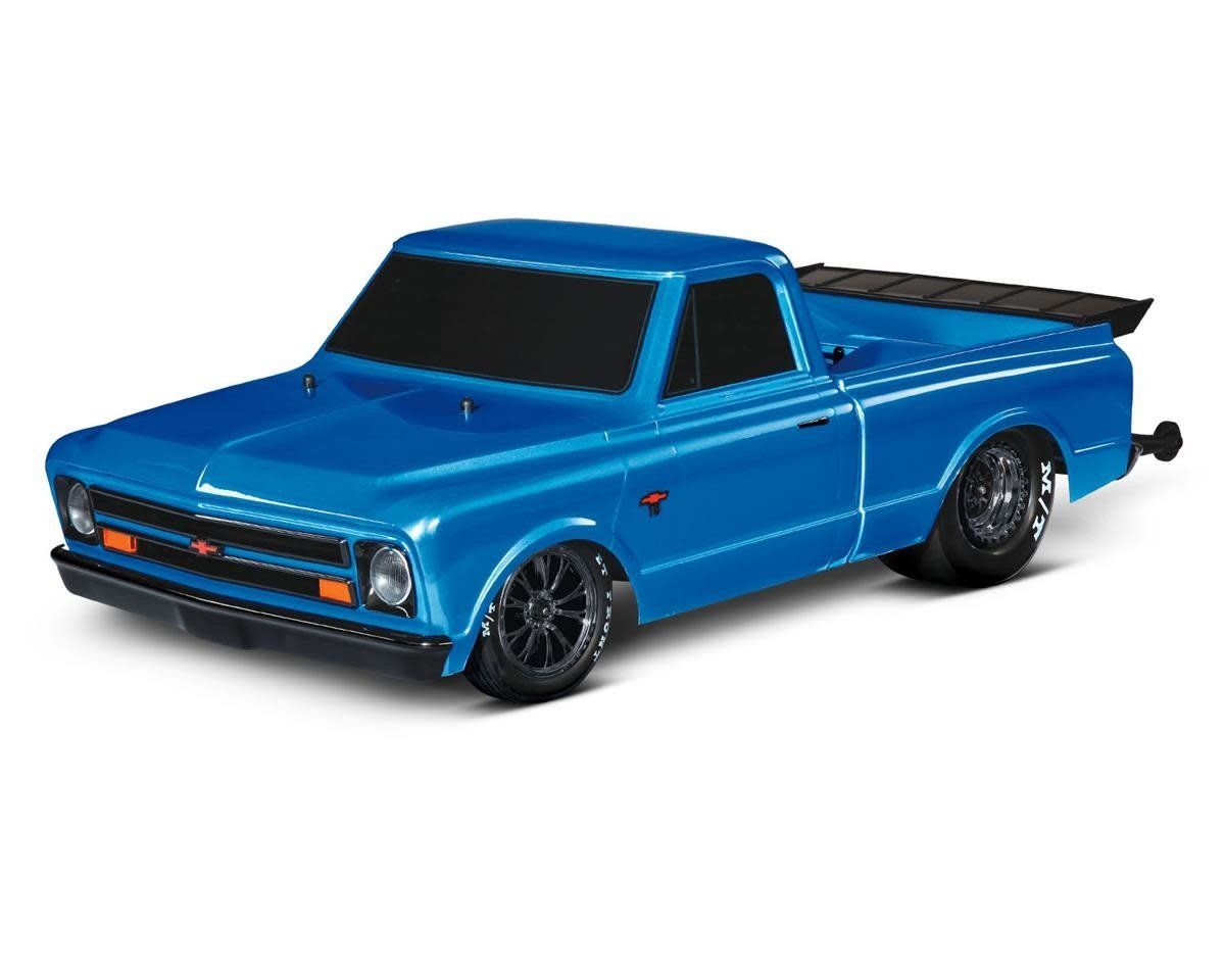 #94076-4-BLUE  Traxxas Drag Slash 1/10 2WD RTR No Prep Truck w/1967 Chevrolet C10 Body (Blue) w/TQi 2.4GHz Radio &amp; TSM