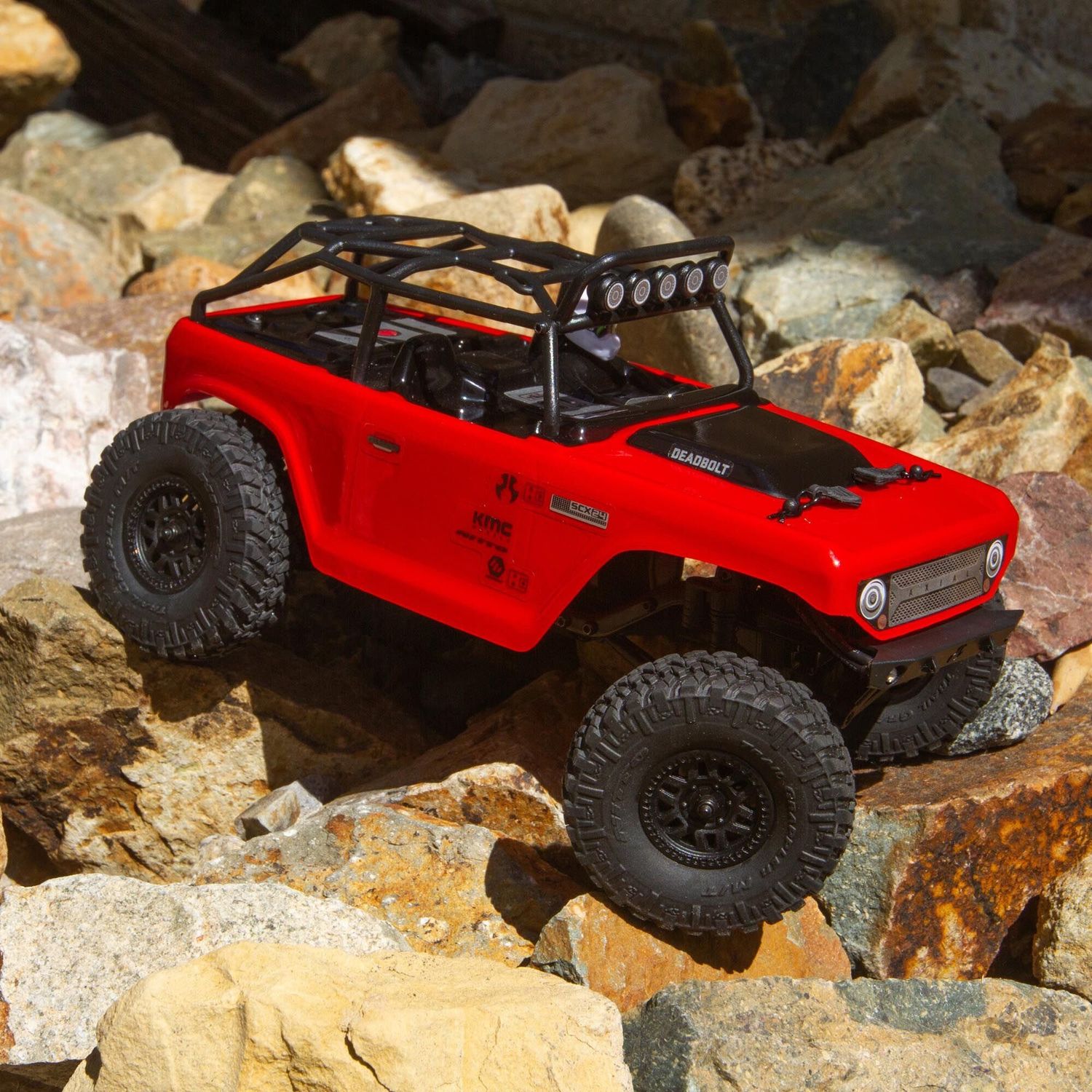 #AXI90081T1 Axial SCX24 Deadbolt 1/24 RTR Scale Mini Crawler (Red) w/2.4GHz Radio