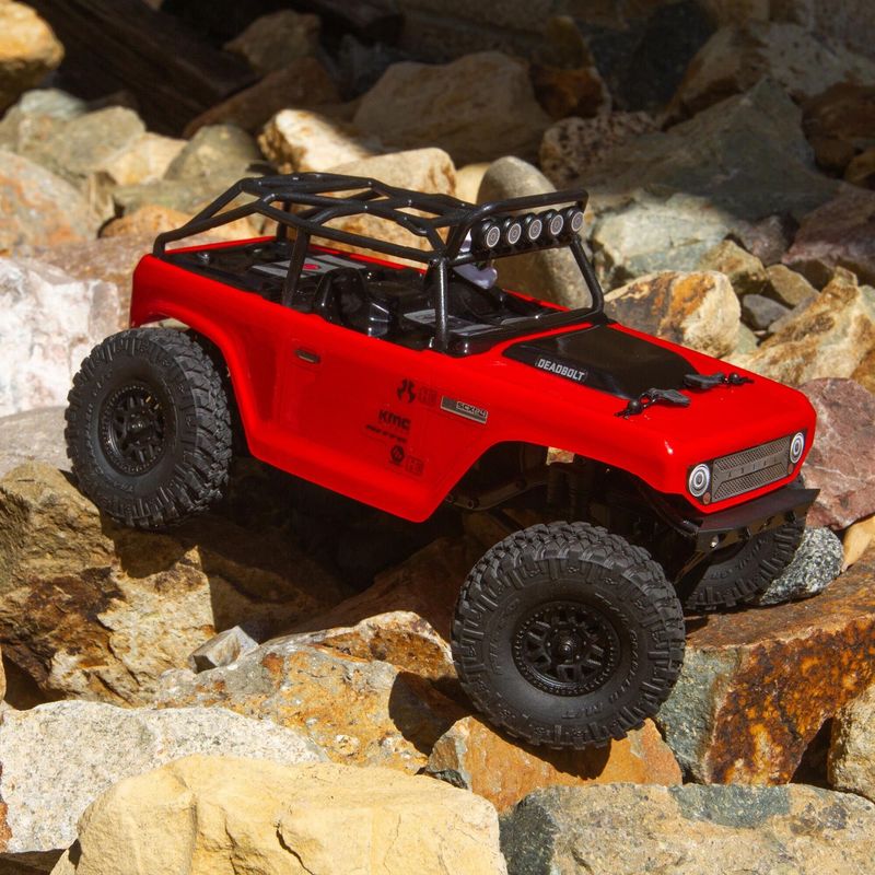 #AXI90081T1 Axial SCX24 Deadbolt 1/24 RTR Scale Mini Crawler (Red) w/2.4GHz Radio