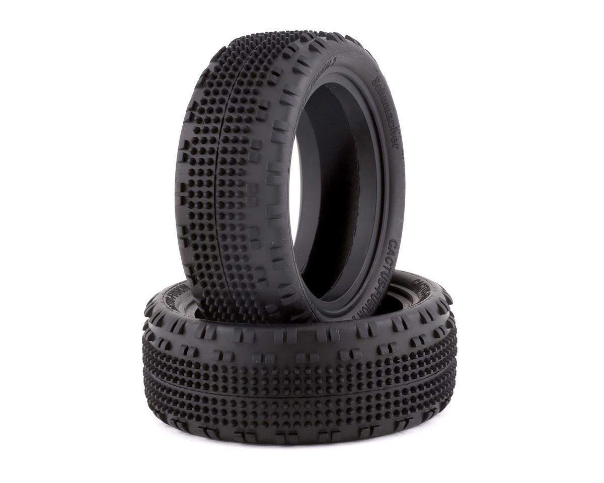 Schumacher Cactus Fusion 2 2.2" Front 1/10 4WD Tires (2) (Silver) #U6897