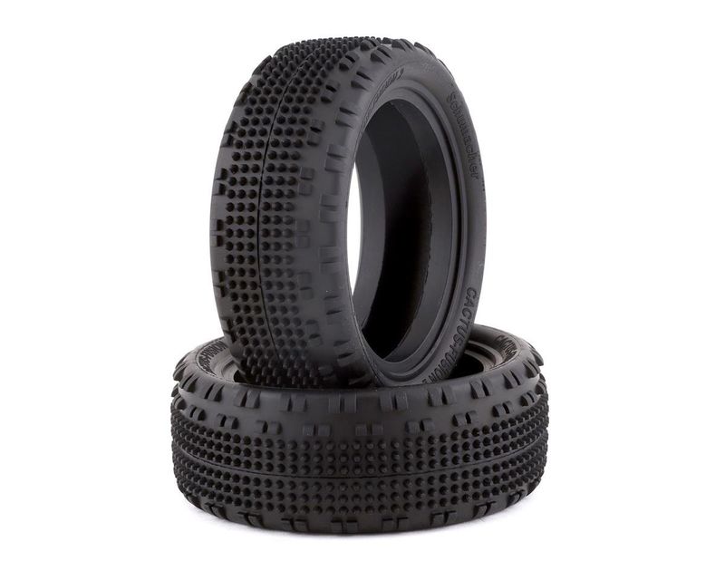Schumacher Cactus Fusion 2 2.2" Front 1/10 4WD Tires (2) (Silver) #U6897