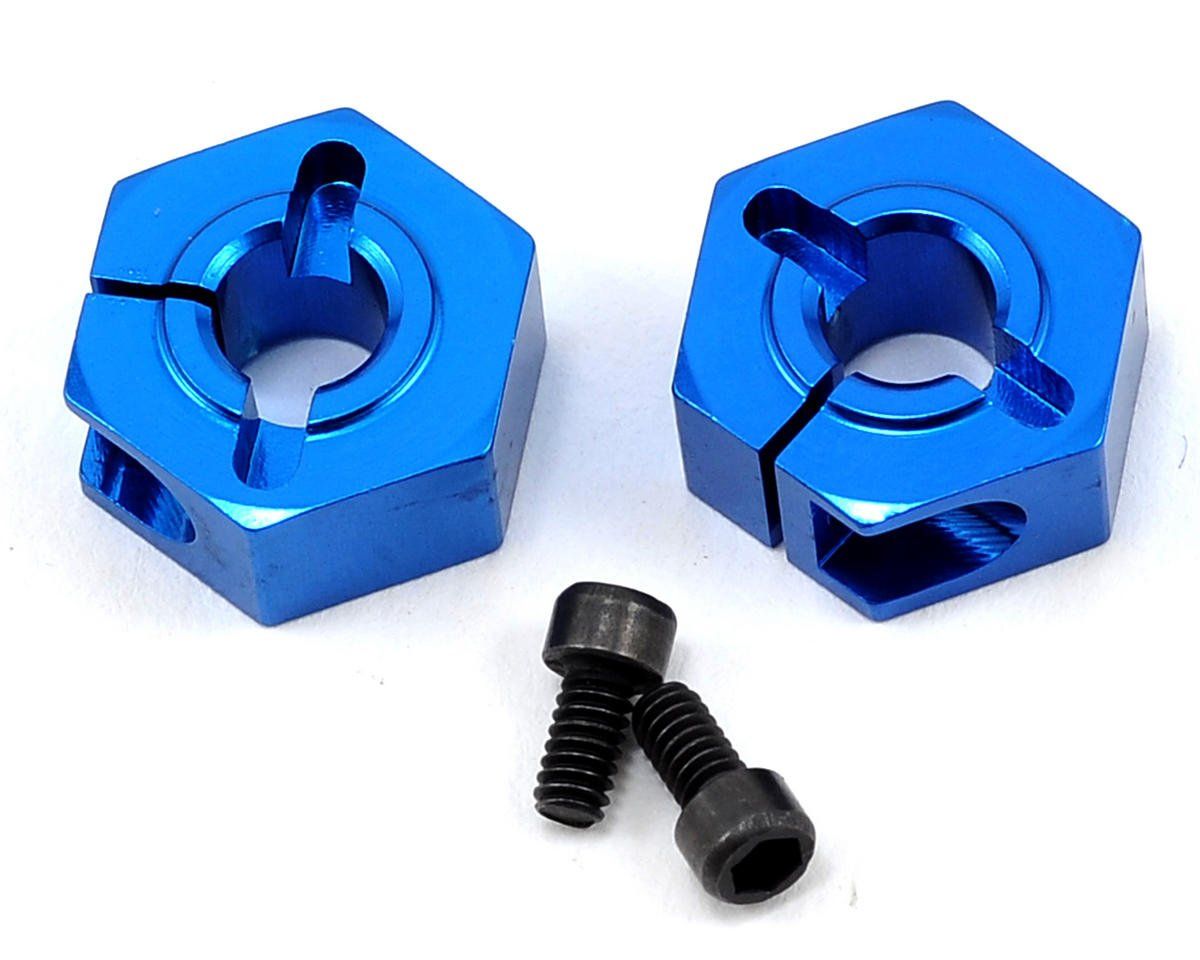 Team Associated 12mm Aluminum Front Clamping Wheel Hex Set (Blue) (2) # 9893