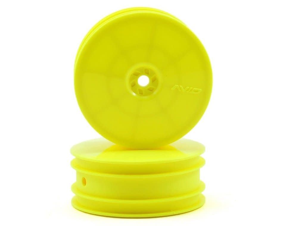 Avid RC 10mm Hex Satellite 2.2" Front Buggy Wheels (2) (TLR 22) (Yellow) #AV1104-Y