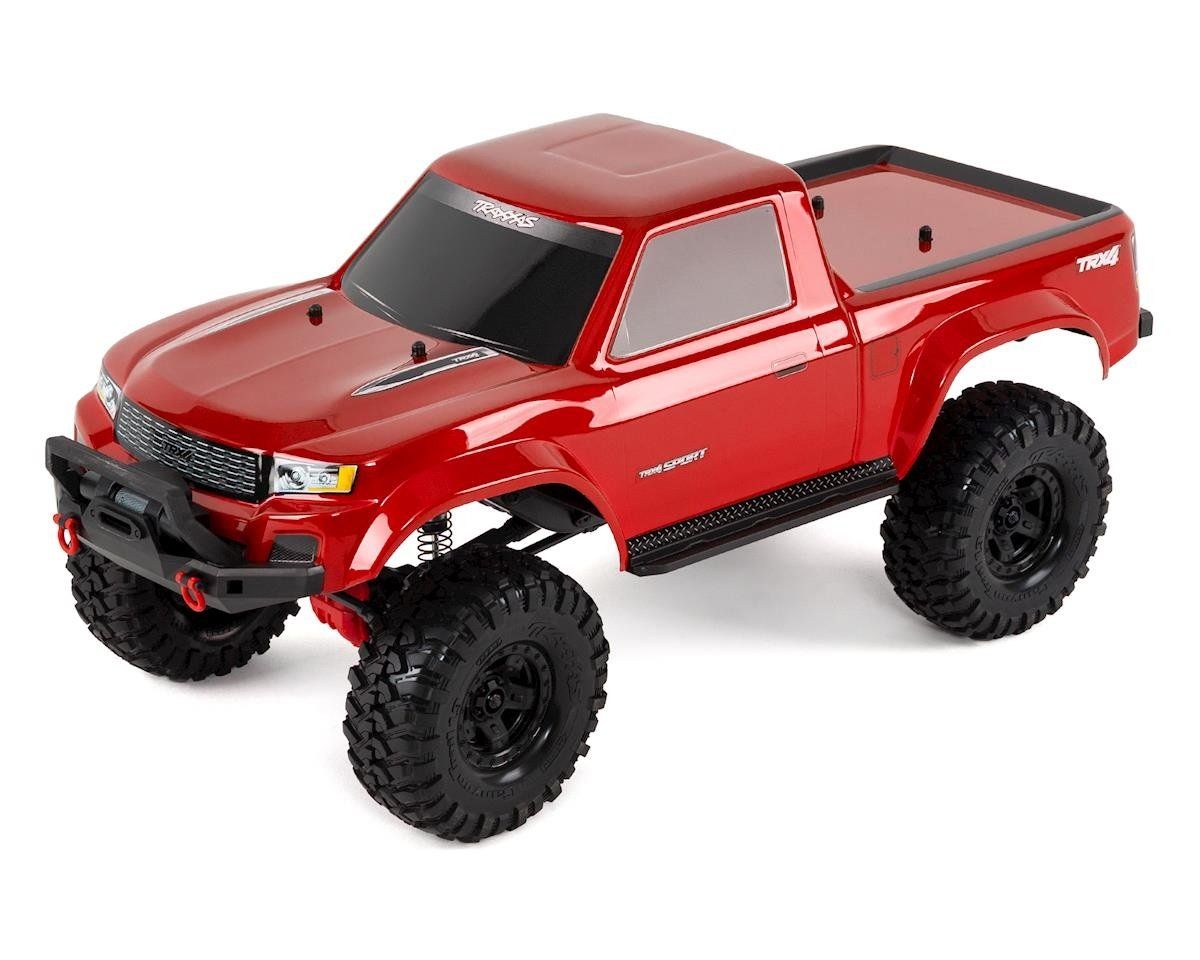 #82024-4-RED  Traxxas TRX-4 Sport 1/10 Scale Trail Rock Crawler (Red) w/XL-5 HV ESC &amp; TQ 2.4GHz Radio