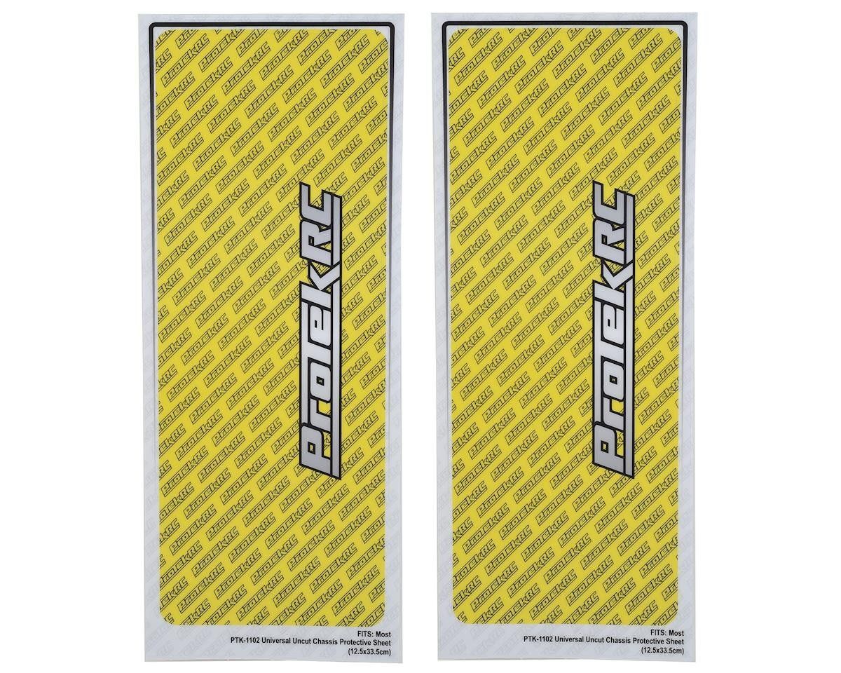 #PTK-1102-YLW ProTek RC Universal Chassis Protector Sheet (Yellow) (2) (12.5x33.5cm)