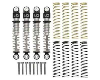 #SXTF428LT Hot Racing Axial SCX24 Aluminum Threaded Long Travel Shocks (4)