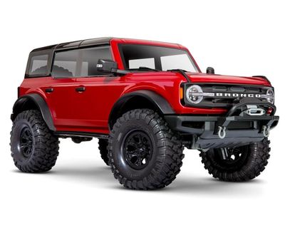 #92076-4-RED Traxxas TRX-4 1/10 Trail Crawler Truck w/2021 Ford Bronco Body (Red) w/TQi 2.4GHz Radio