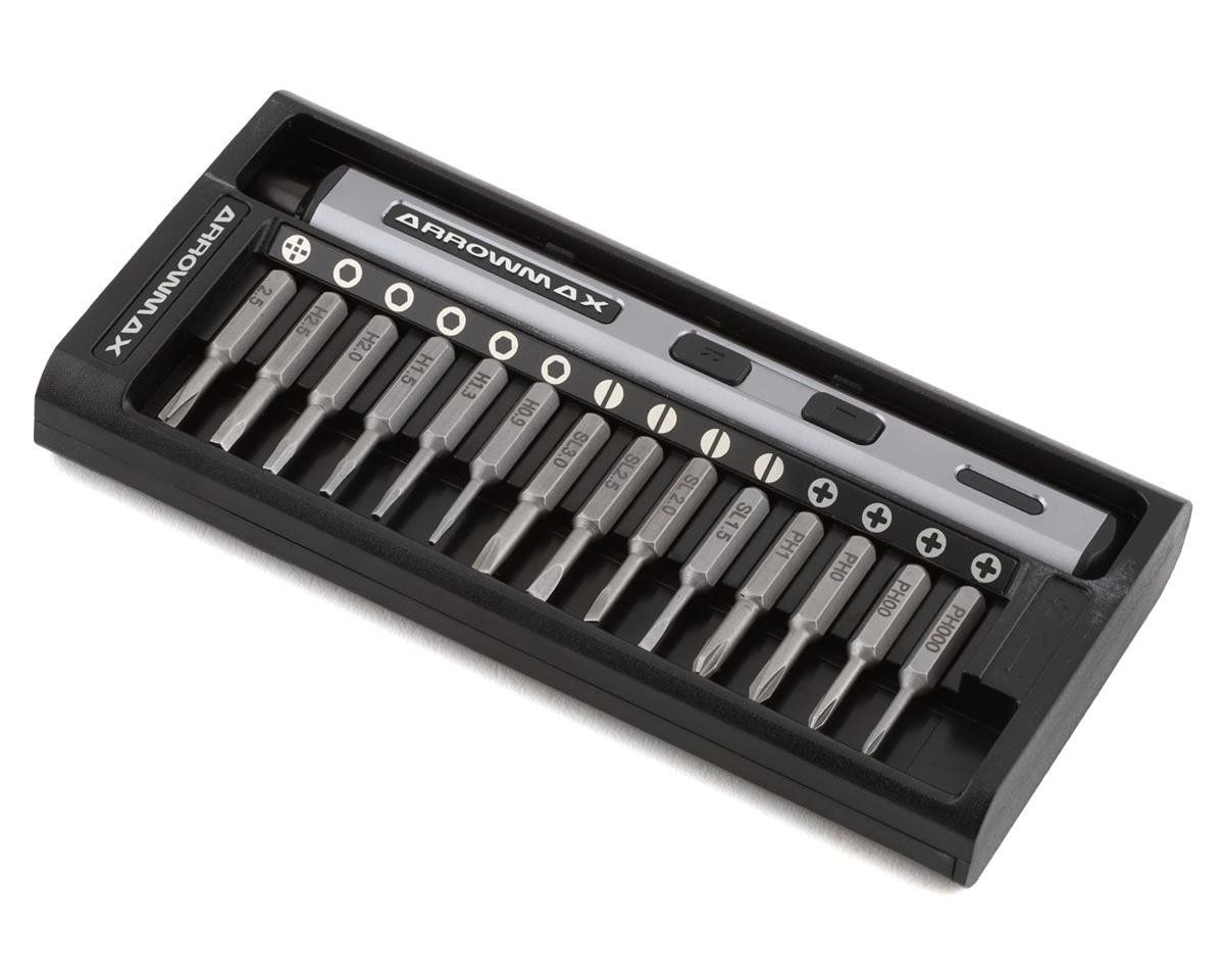 AM199911G  AM Arrowmax SES 28-Piece Mini Electric Screwdriver w/Aluminum Case (Space Grey)