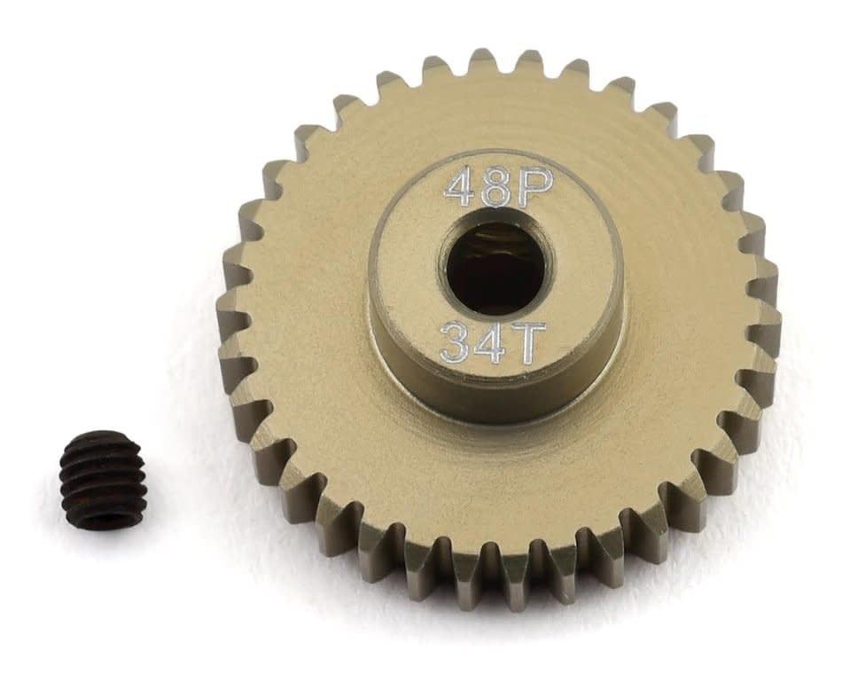 #PTK-8621 ProTek RC 48P Lightweight Hard Anodized Aluminum Pinion Gear (3.17mm Bore) (34T)