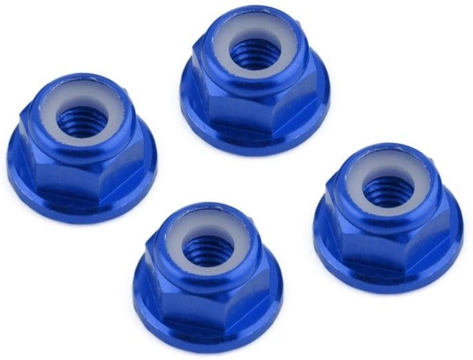 V-Force Designs M4 Serrated Flanged Lock Nuts (Blue) (4) #VFD0011.2