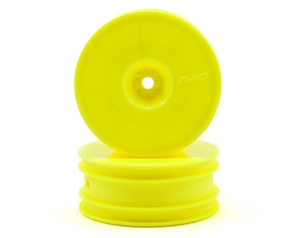 Avid RC 12mm Hex Satellite 2.2" Front Buggy Wheels (Yellow) (2) (B6/RB6/YZ2) #AV1103-Y