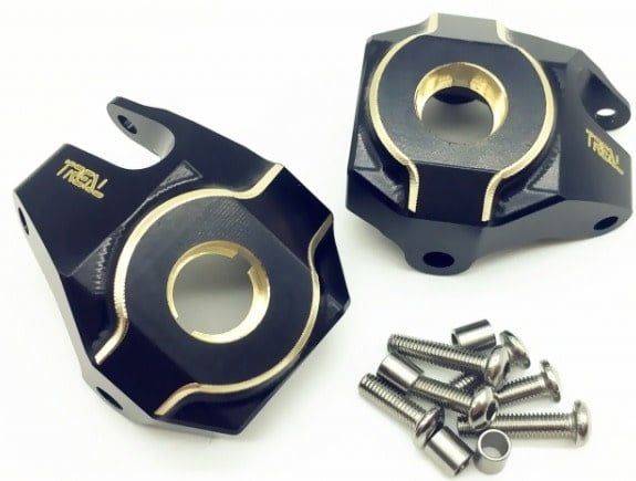 #X0029KJRNV Treal SCX10 II Front Brass Steering Knuckles