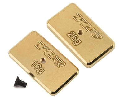 Team Losi Racing 22 5.0 Rear Brass Weight Set (Brass) (16g &amp; 25g) #TLR331041