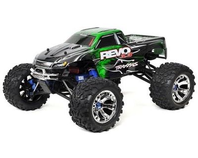 #53097-3-GRN Traxxas Revo 3.3 4WD RTR Nitro Monster Truck w/TQi (Green) 2.4Ghz Radio, TSM, Batteries &amp; DC Charger
