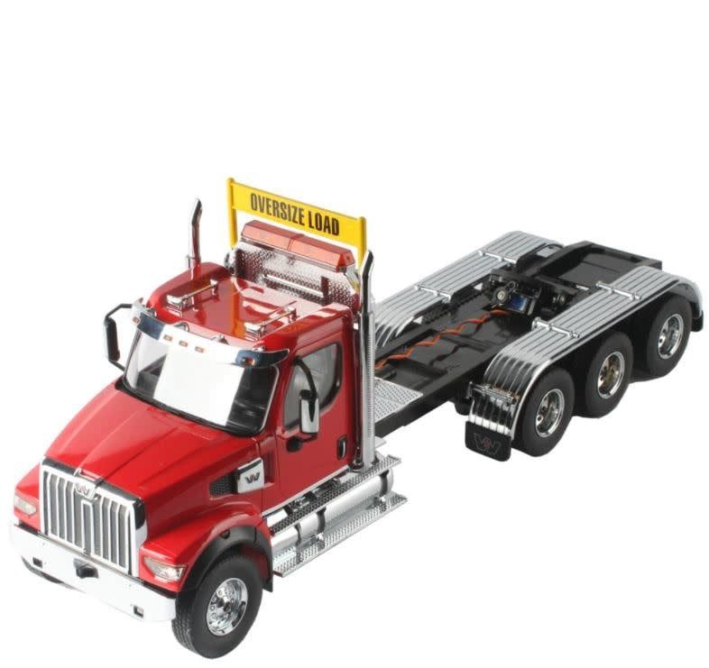 #27010  Diecast Masters 1/16 Scale Western Star 49X SFFA Tridem Axle Heavy Haul Tractor with Gooseneck Lowboy Trailer, RTR