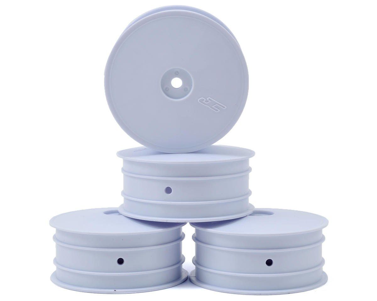#3349W JConcepts 9.5mm Hex Mono 2.2 4WD Front Buggy Wheels (4) (B44.2) (White)