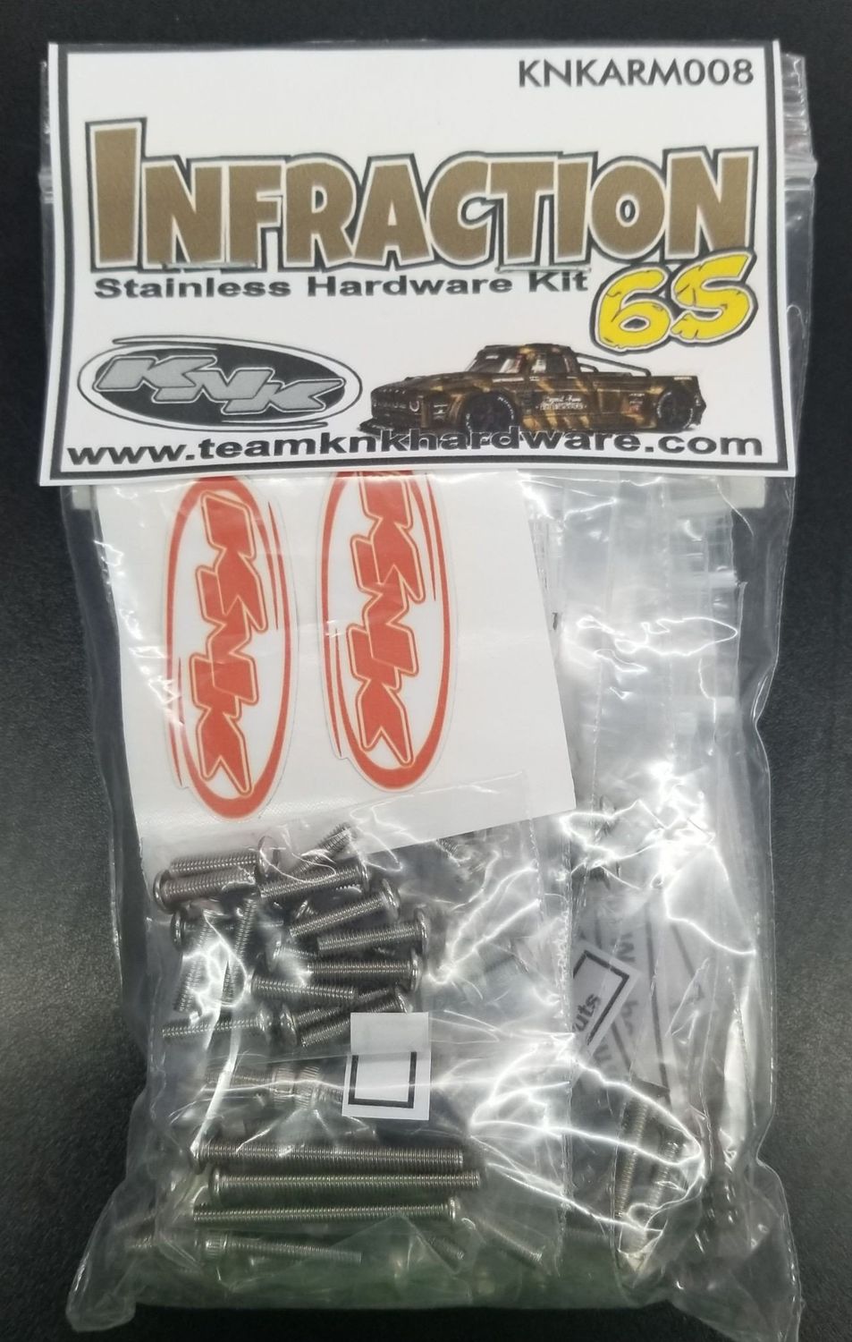 #KNKARM008 KNK Arrma Infraction Stainless Hardware Kit