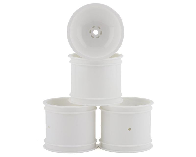 #3417W JConcepts 12mm Hex 2.2" Super Dish Front Wheel (White) (4) (Rustler/Stampede)