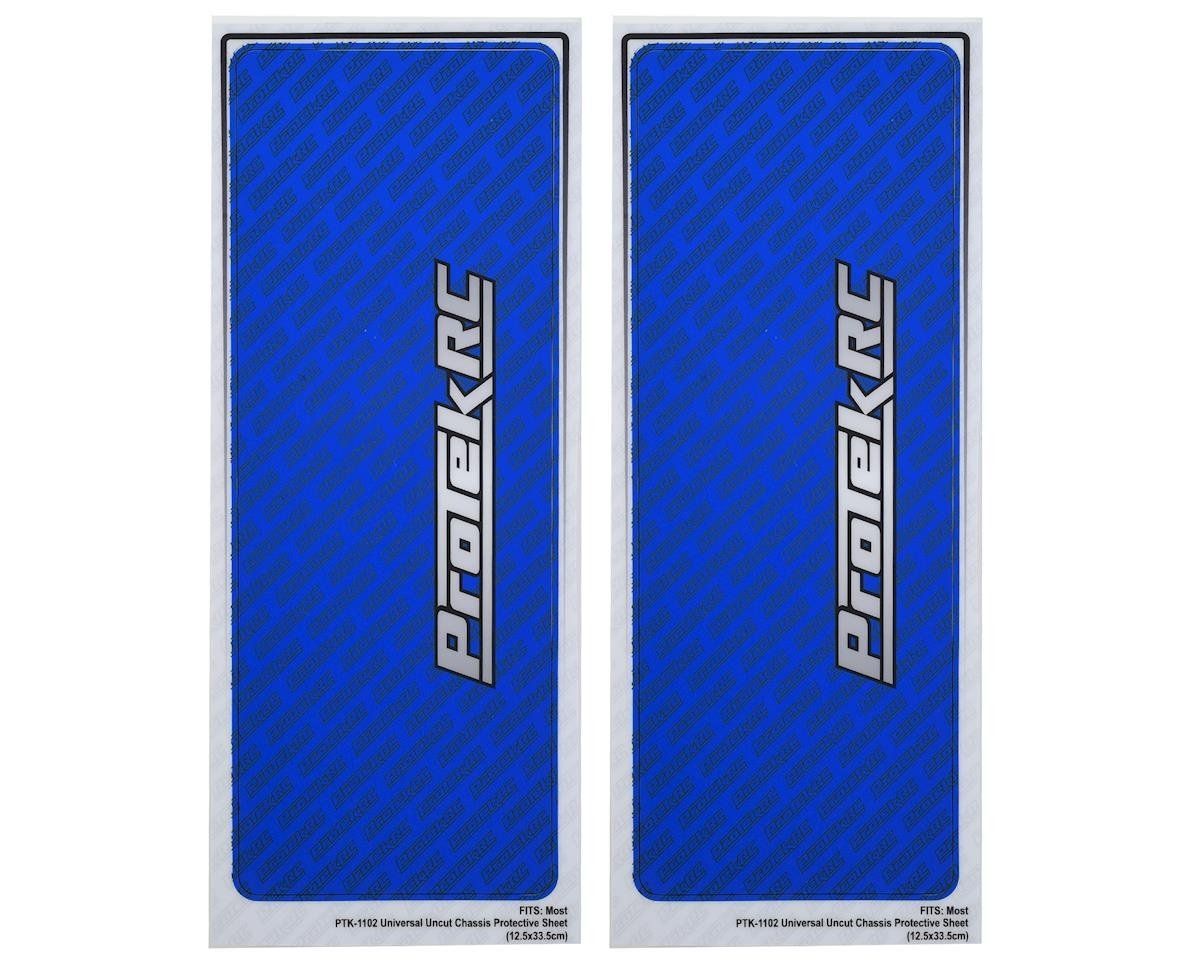 #PTK-1102-BLU ProTek RC Universal Chassis Protector Sheet (Blue) (2) (12.5x33.5cm)