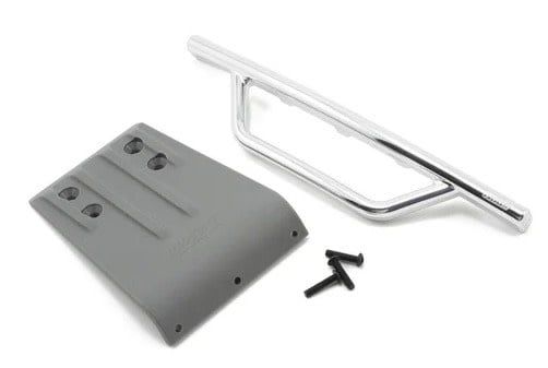 RPM Traxxas Slash Front Bumper &amp; Skid Plate (Chrome) #80953