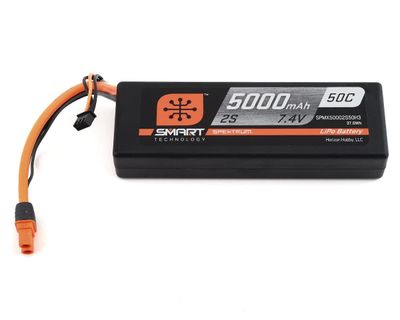 #SPMX50002S50H3 Spektrum RC 2S Smart LiPo Hard Case 50C Battery Pack w/IC3 Connector