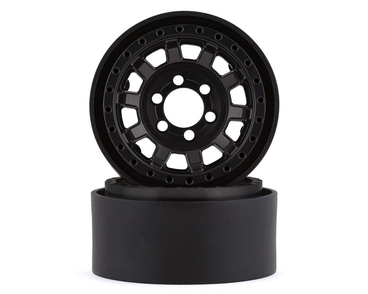 #VPS07780 Vanquish Products KMC KM236 Tank 1.9" Beadlock Crawler Wheels (Black) (2)