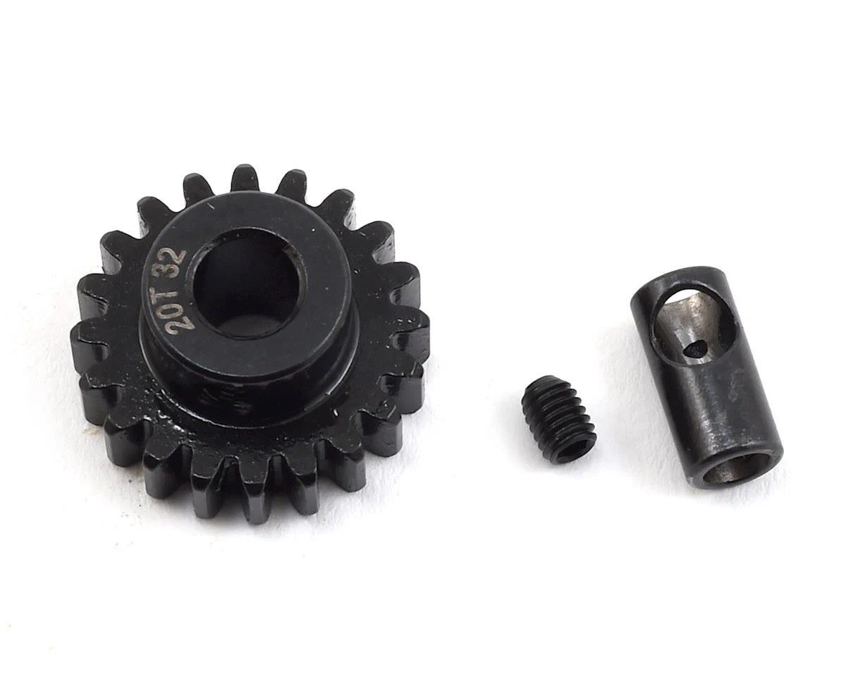 #PTK-8063 ProTek RC Steel 32P Pinion Gear w/3.17mm Reducer Sleeve (Mod .8) (5mm Bore) (20T)