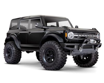#92076-4-BLK Traxxas TRX-4 1/10 Trail Crawler Truck w/2021 Ford Bronco Body (Shadow Black) &amp; TQi 2.4GHz Radio