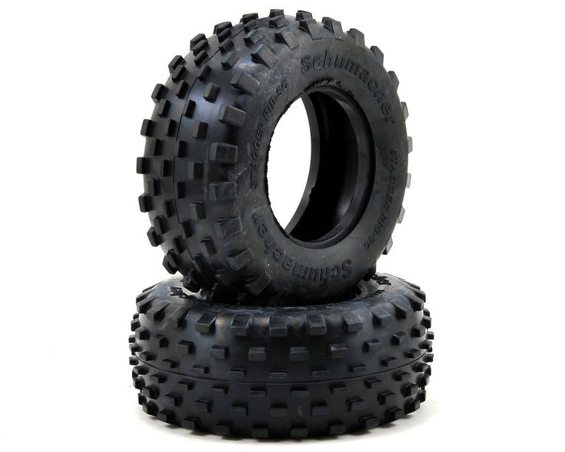 Schumacher "Stagger Rib" Short Course Truck Tires (2) (Blue) #U6782