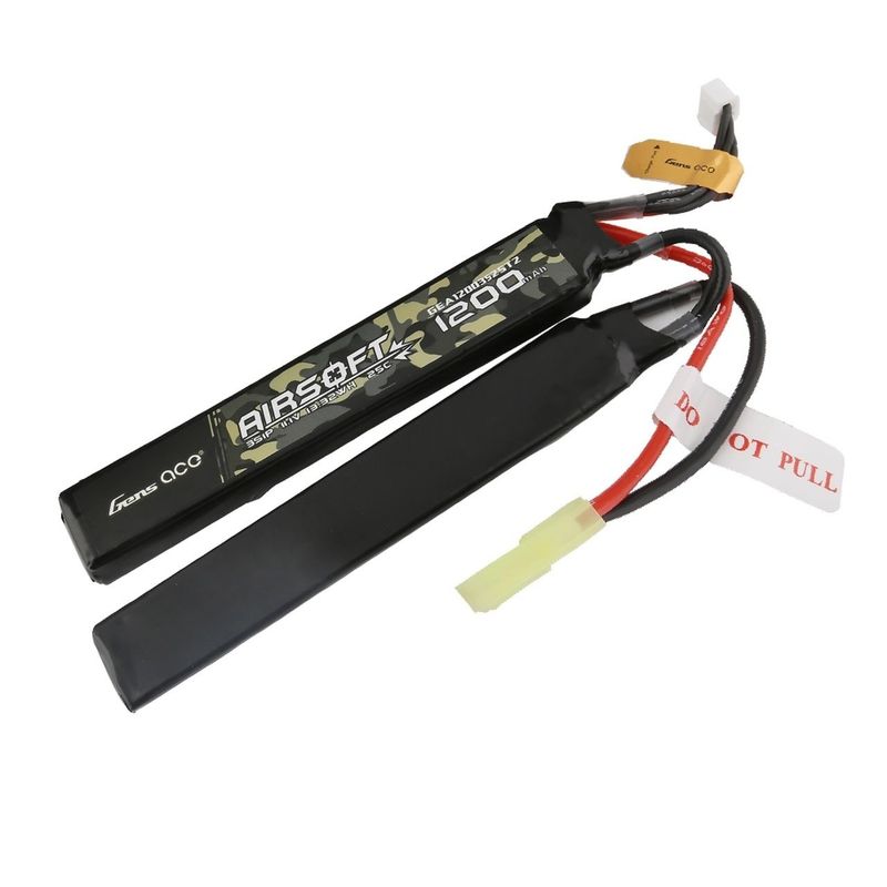 Summer Sale #GEA12003S25T2 Gens Ace 25C 1200mAh 3S1P 11.1V 2X Airsoft Gun Battery w/Tamiya Plug