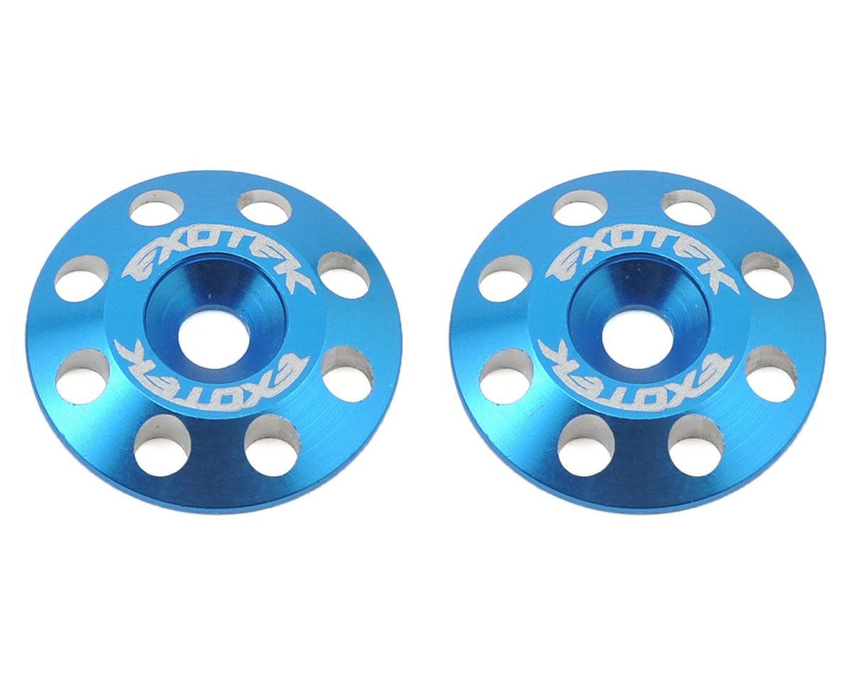 Exotek Flite V2 16mm Aluminum Wing Buttons (2) (Blue) #1678BLU