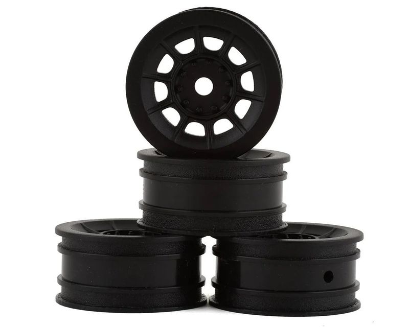 #3430B JConcepts Axial SCX24 Hazard 1.0" 1/24 Crawler Wheels (Black) (4) w/7mm Hex
