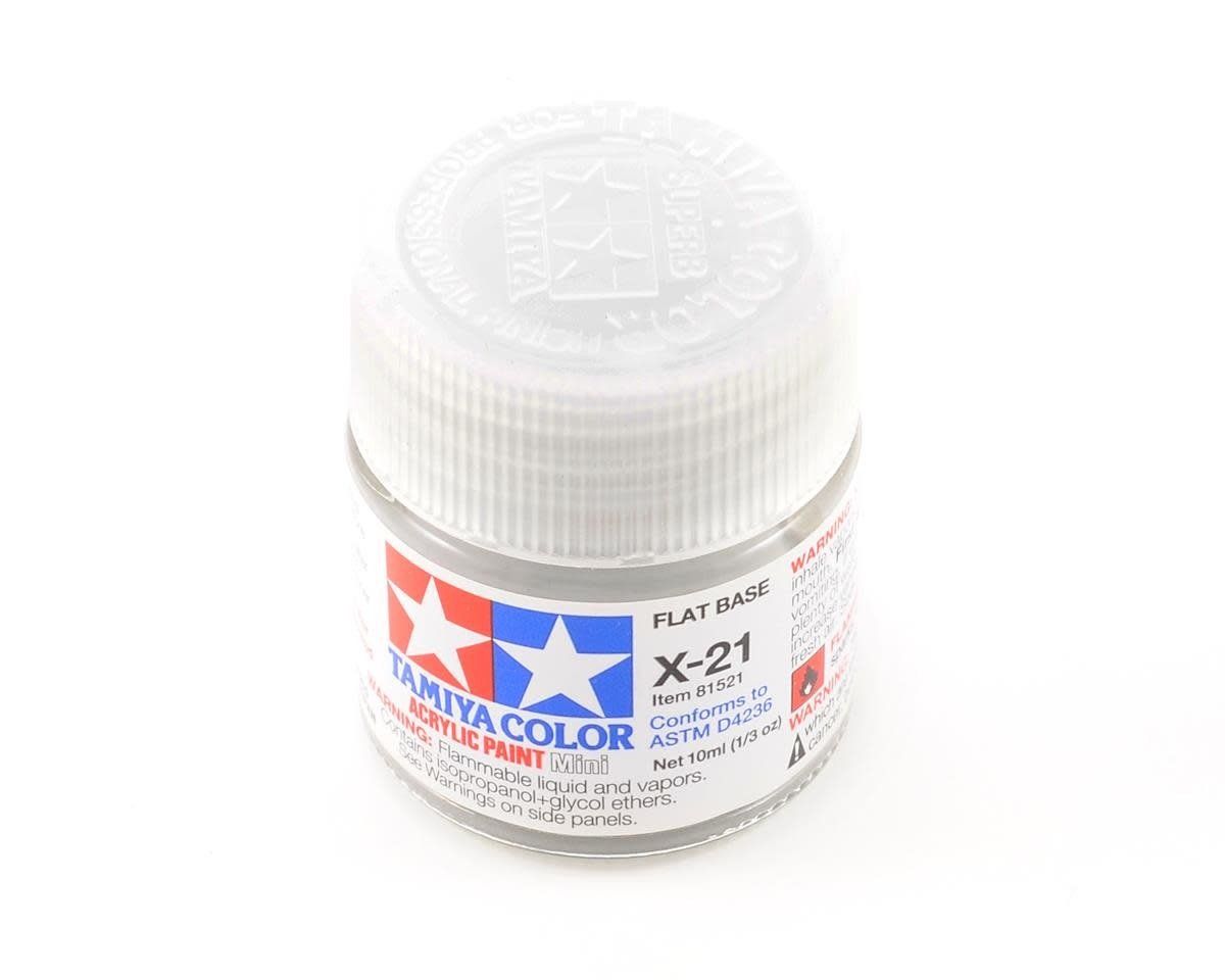 #81521 Tamiya X-21 Flat Base Acrylic Paint (10ml) #81521