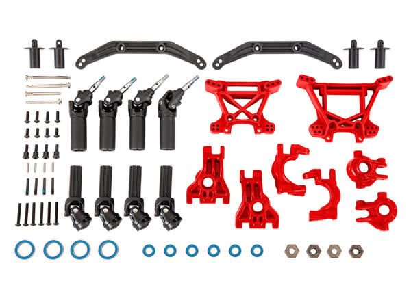 #9080R Traxxas Hoss/Rustler/Slash 4x4 Extreme Heavy Duty Suspension Upgrade Kit (Red)